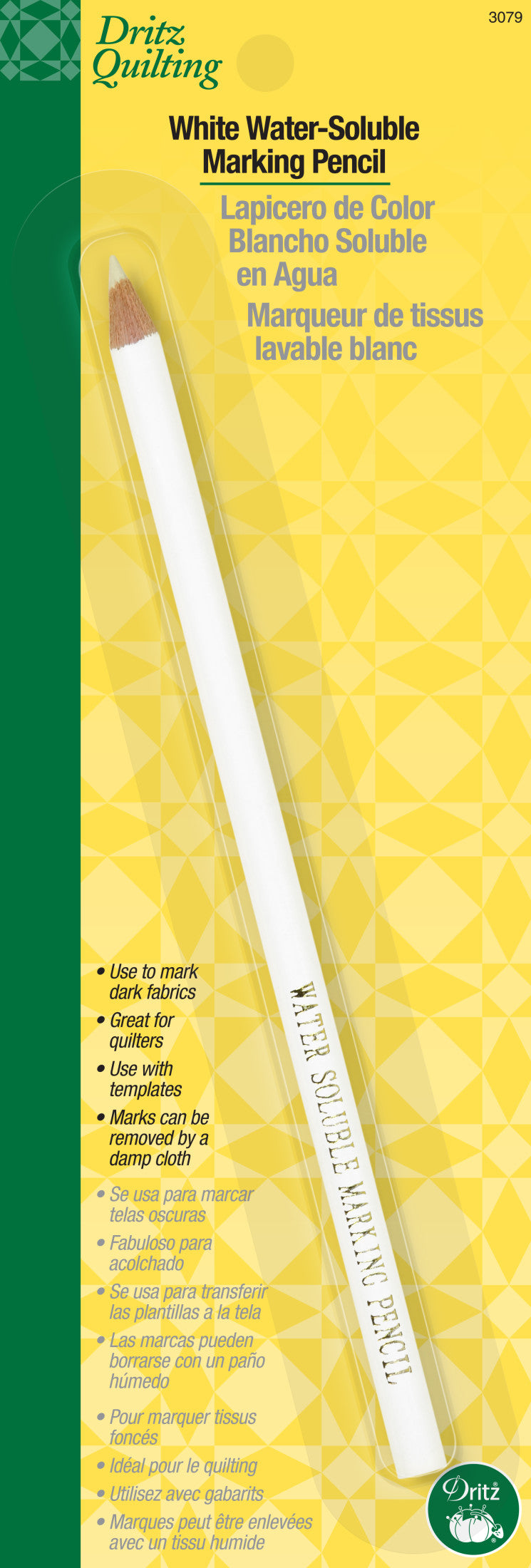 Cargue la imagen en el visor de la galería, 3079|Dritz Water-Soluble Marking Pencil, 1 Count, White