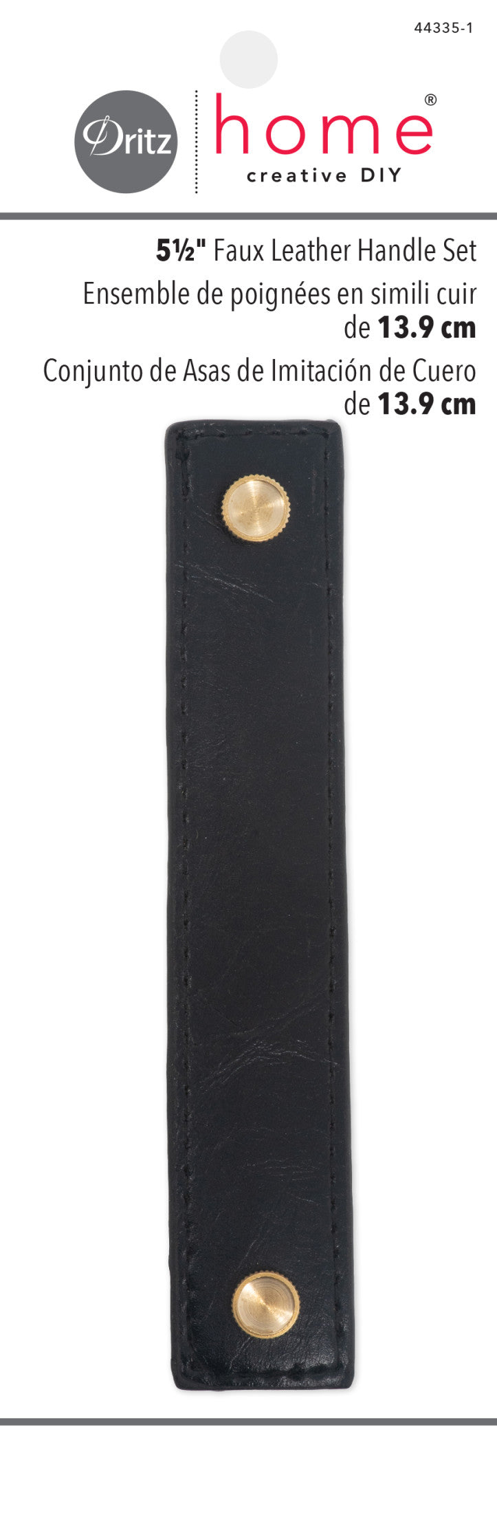 Load image into Gallery viewer, 44335-1|Dritz 5-1/2" Faux Leather Handle Set, Black