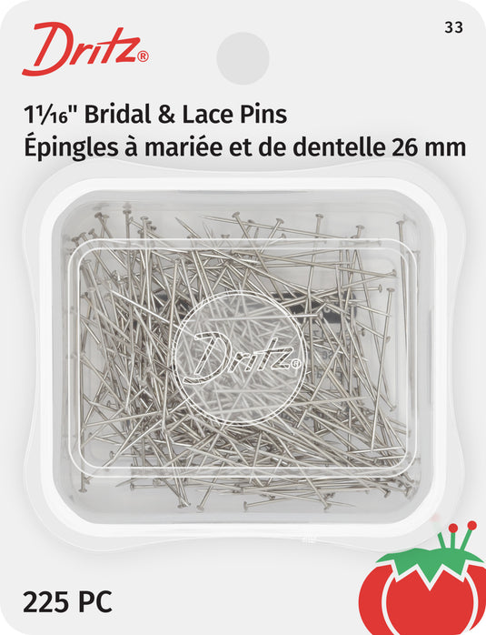 33|Dritz 1-1/16" Bridal and Lace Pins, Nickel, 225 pc