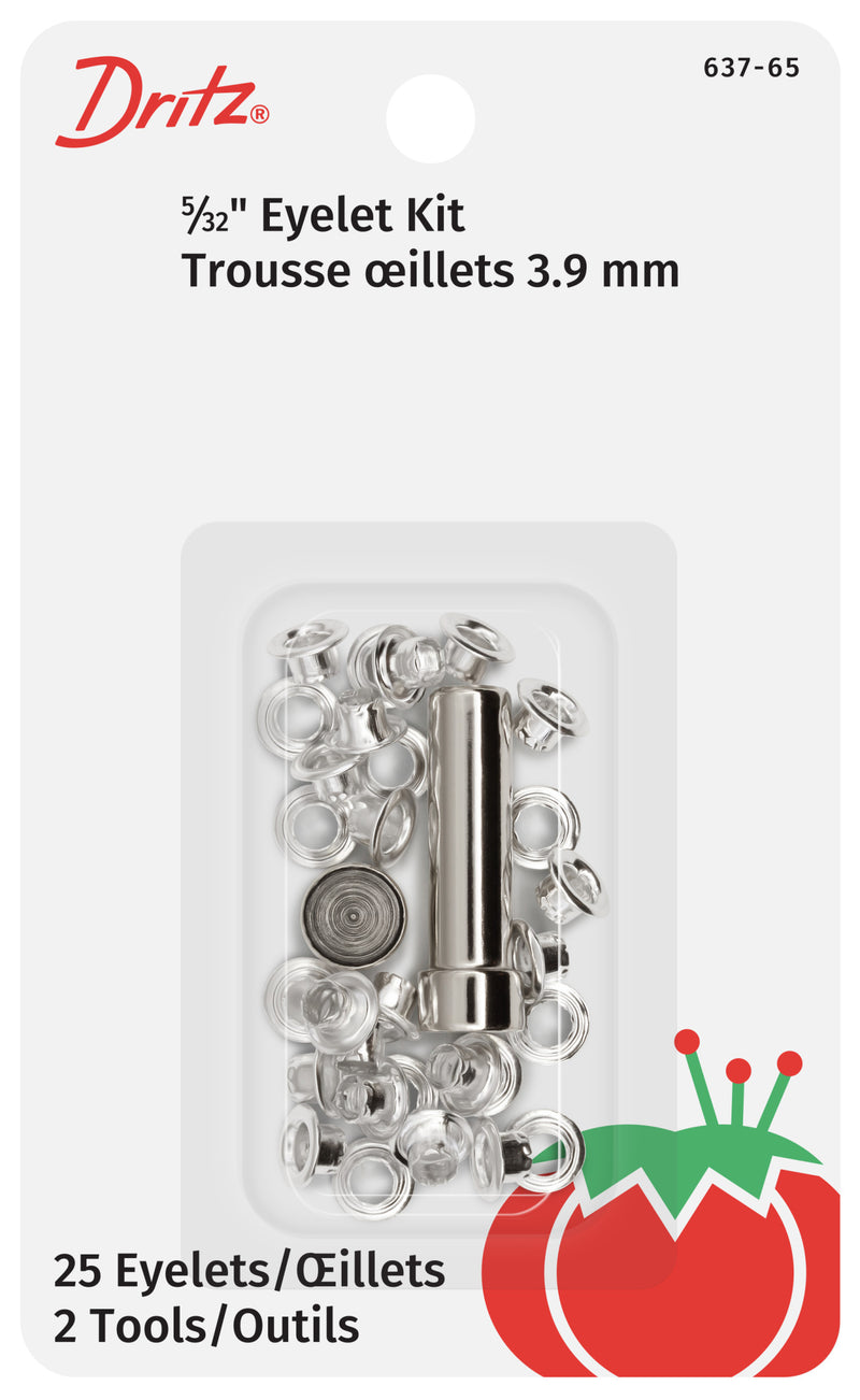Load image into Gallery viewer, 637-65|Dritz 5/32" Eyelets &amp; Tool, 25 pc, Nickel