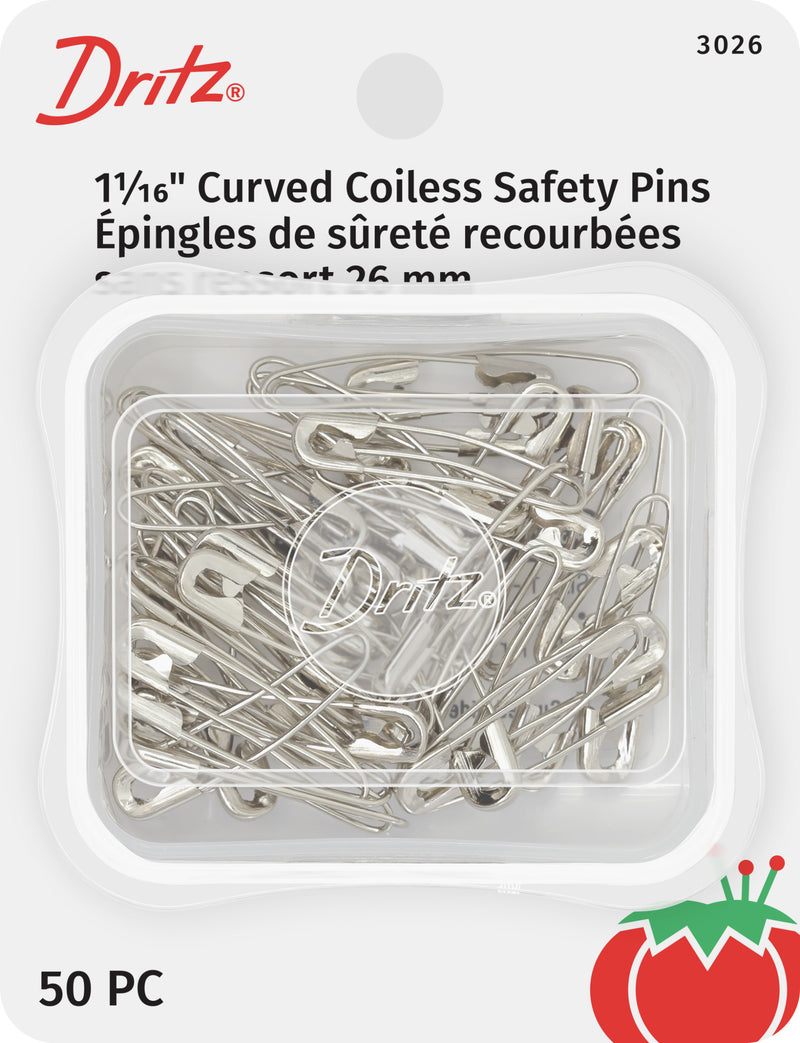 Load image into Gallery viewer, 3026|Dritz 1-1/16" Curved Coiless Safety Pins, 50 pc