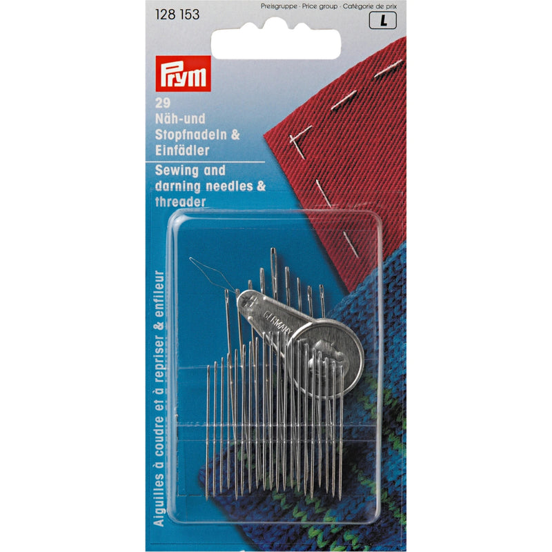 Load image into Gallery viewer, 128153|Prym Darning Hand Needles &amp; Threader, Assorted, 29 pc