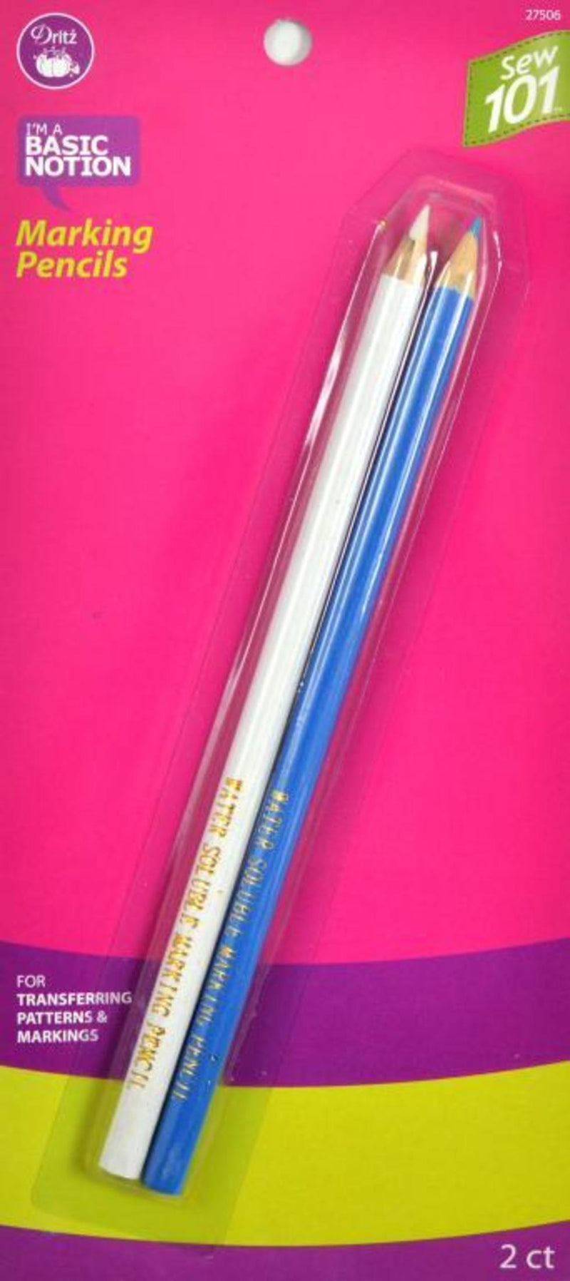 Load image into Gallery viewer, 27506|Dritz Sew 101 Marking Pencil Combo, Water Soluble, Light Blue and White