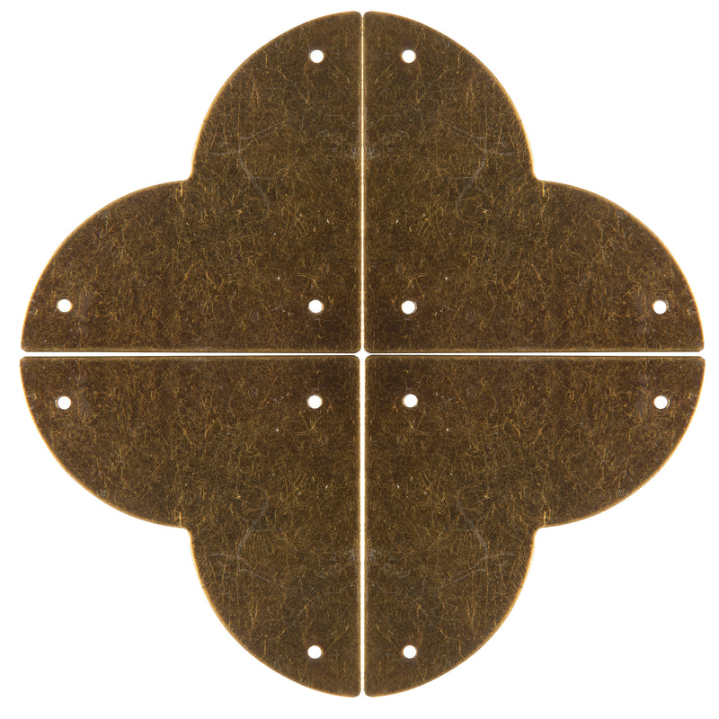 Load image into Gallery viewer, 44793-38|Dritz Smooth Quatrefoil Corners, Large, Antique Brass, 4 pc
