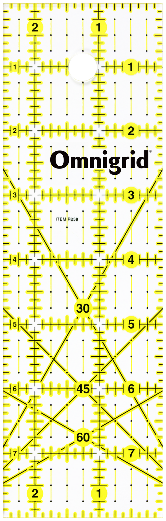 R258|Omnigrid Rectangle Ruler, 2-1/2" x 8"