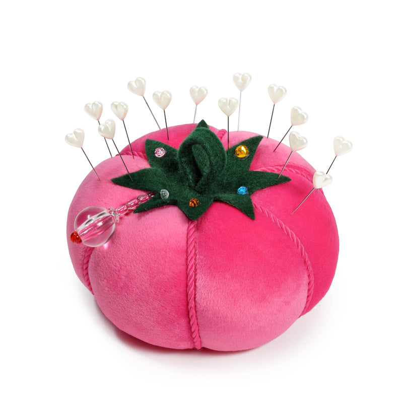 Load image into Gallery viewer, 653115|Dritz 5" Tomato Pin Cushion, Pink Velvet
