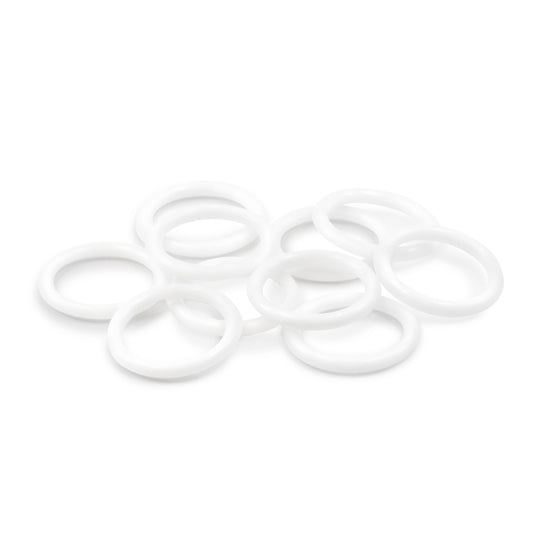 44346|Dritz 3/4" Plastic Rings, White, 24 pc