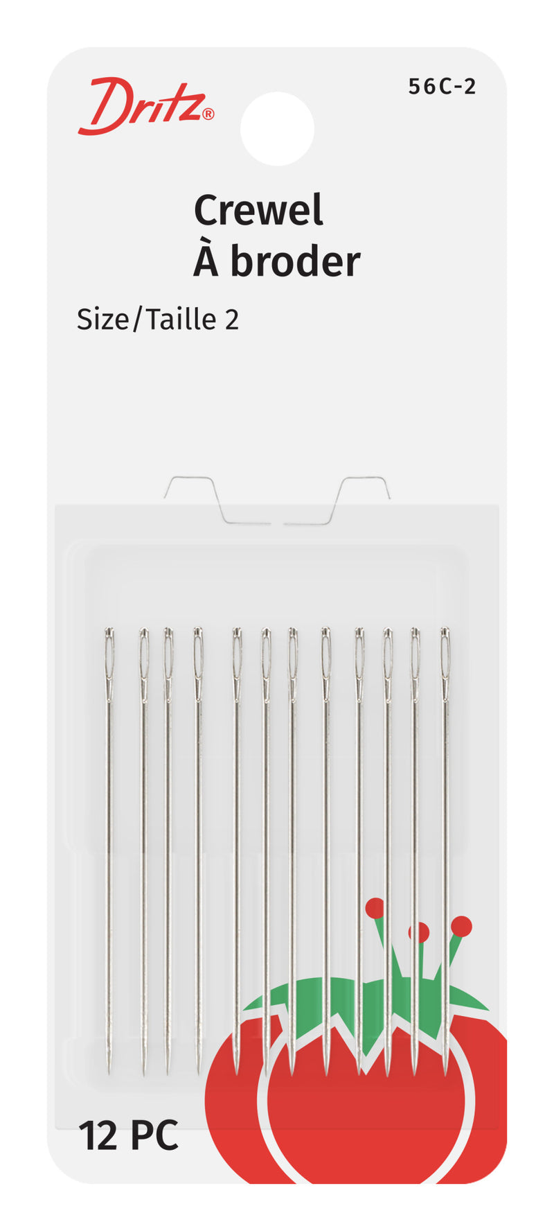 Cargue la imagen en el visor de la galería, 56C-2|Dritz Crewel Hand Needles, Size 2, 12 pc