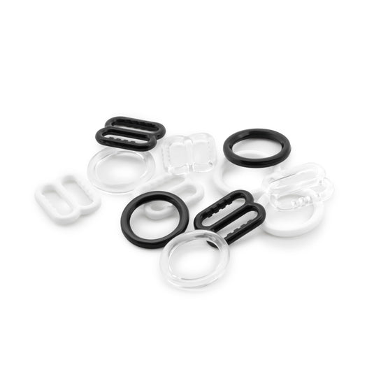 56694-66|Dritz 3/8" Lingerie Strap Slides & Rings, Assorted, 3 Sets