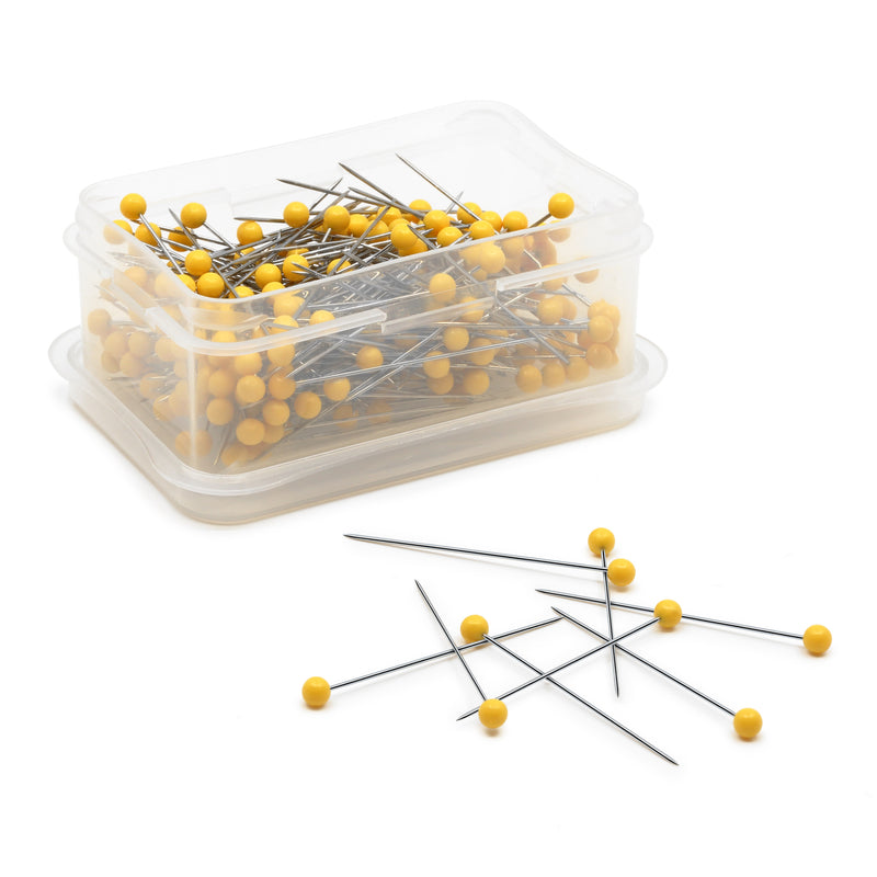 Load image into Gallery viewer, 112|Dritz 1-3/4" Extra-Long Color Ball Pins, Yellow, 250 pc