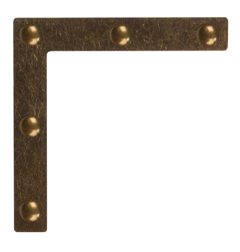 Load image into Gallery viewer, 44789-38|Dritz Smooth Campaign Hardware Corners, Large, Antique Brass, 4 pc