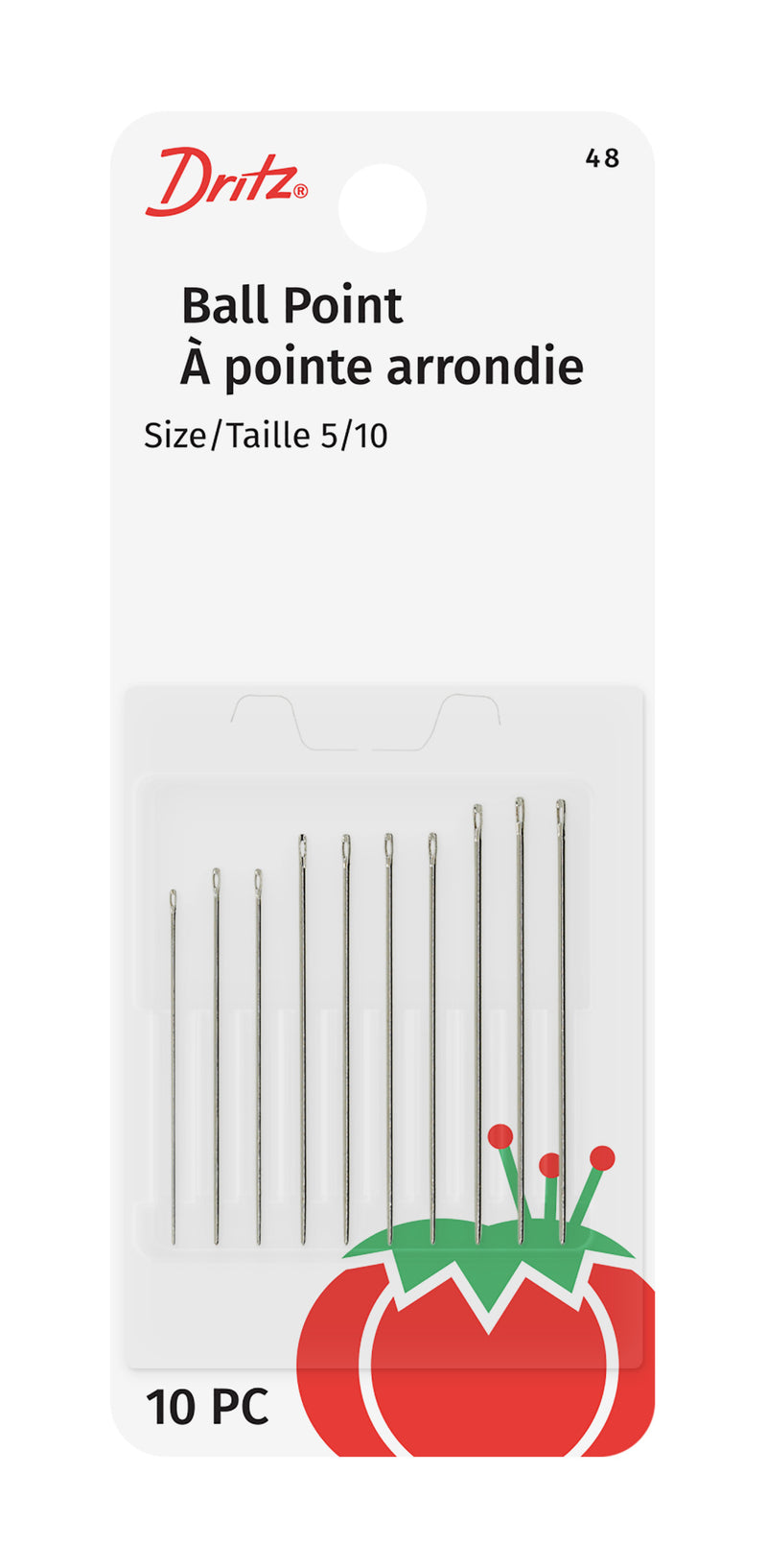 Load image into Gallery viewer, 48|Dritz Ball Point Hand Needles, Size 5/10, 10 pc