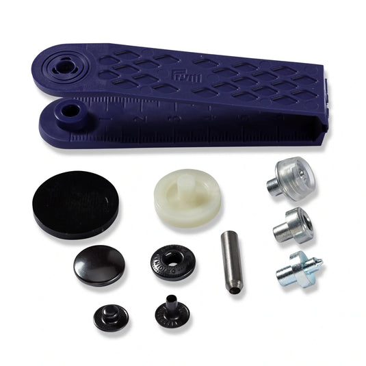 390302|Prym ANORAK 15 mm black oxidized with tools 10pc