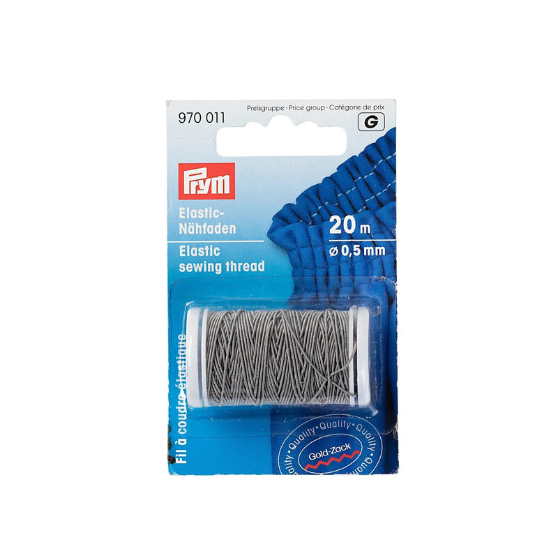 Chargez l'image dans la visionneuse de la galerie, 970011|Prym Elastic Sewing Thread, Light Gray, 22 YD (20 M)
