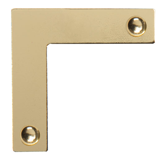 44788-35|Dritz Smooth Campaign Hardware Corners, Small, Brass, 4 pc