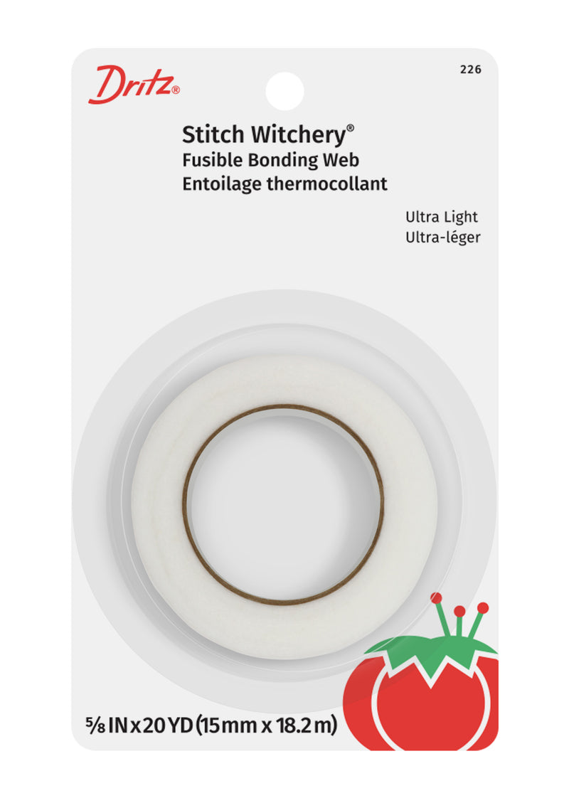 Load image into Gallery viewer, 226|Dritz 5/8" Stitch Witchery Fusible Bonding Web, Ultra-Light Weight, White, 20 yd