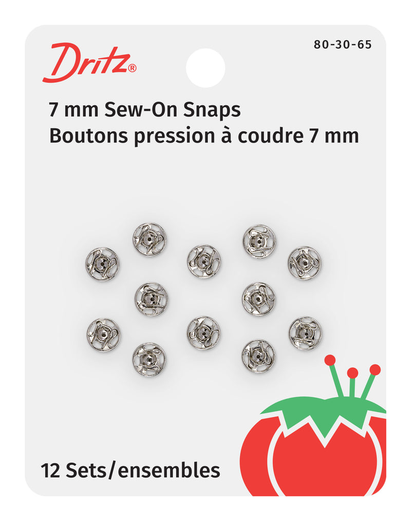 Load image into Gallery viewer, 80-30-65|Dritz Sew-On Snaps, 12 Sets, Size 3/0, Nickel