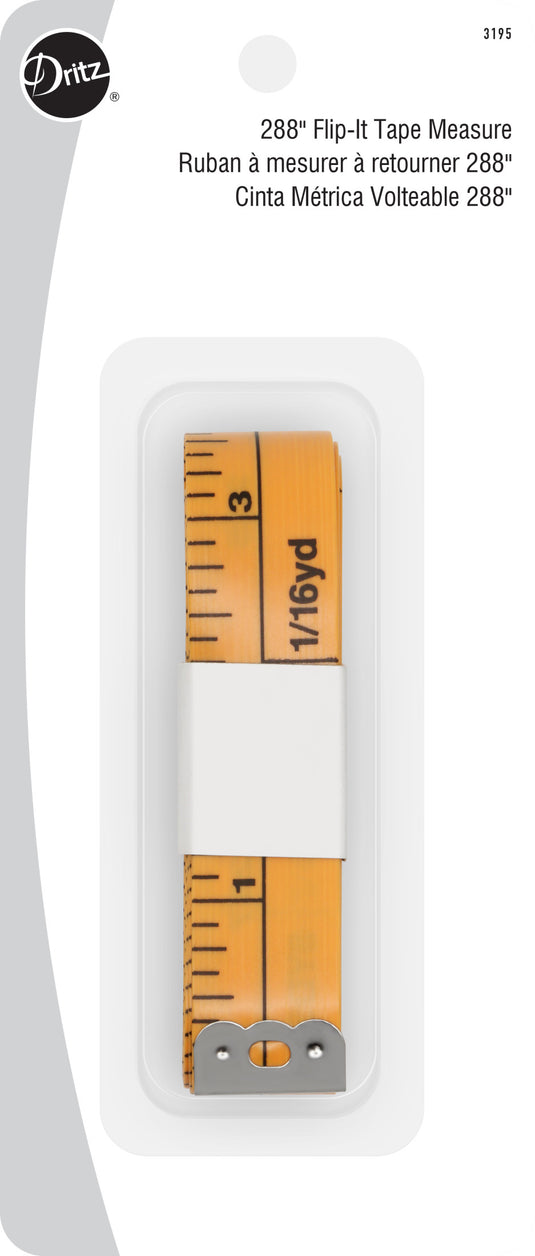 3195|Dritz 288-Inch Yardage Marked Tape Measure, Orange