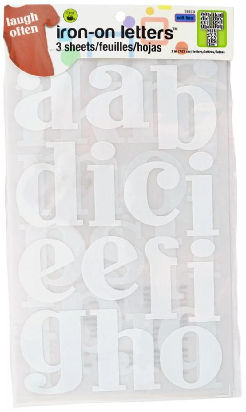 Load image into Gallery viewer, 15533|Dritz Soft Flex Iron-On Letters, 3 Sheets, White