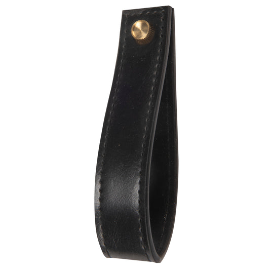 44309-1|Dritz 10" Faux Leather Handle Set, Black