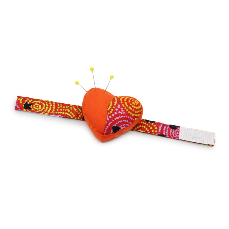 Load image into Gallery viewer, 3002|Dritz Heart Wrist Pin Cushion with Adjustable Strap, Assorted Colors