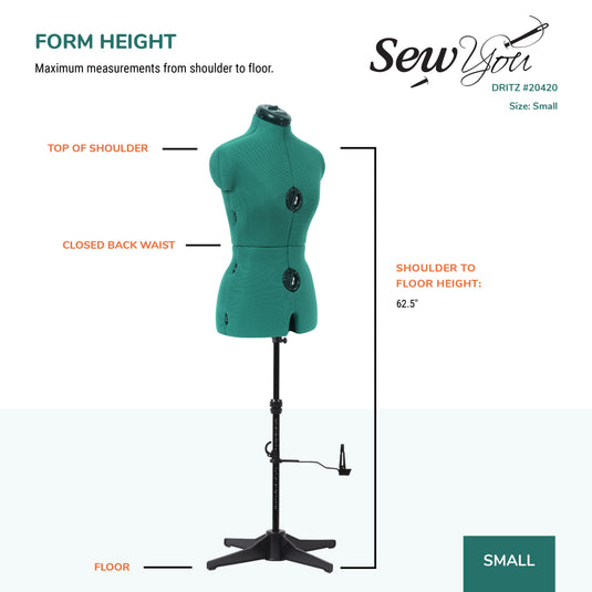 adjustable dress forms for sewing Dritz Sew You Adjustable Dress Form Small