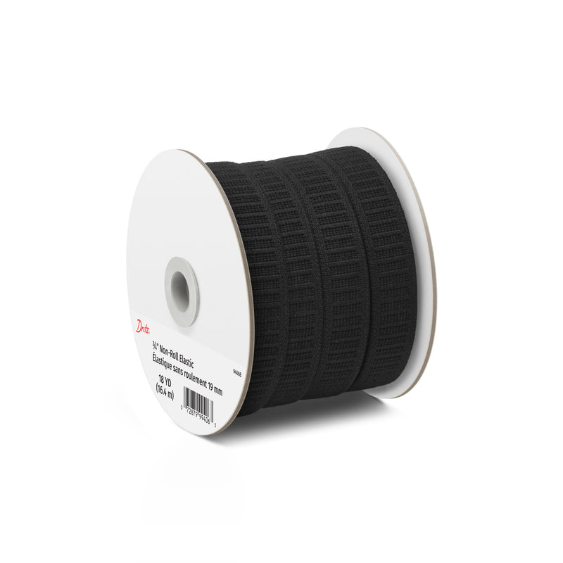 Load image into Gallery viewer, 9406B|Dritz 3/4" Non-Roll Elastic, Black, 18 yd