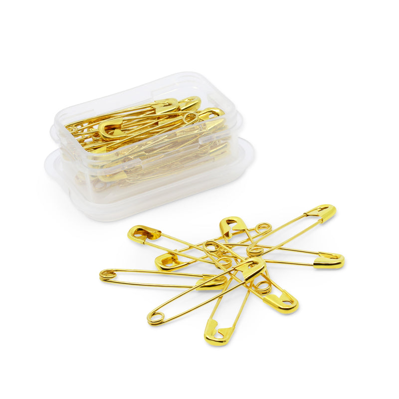 Load image into Gallery viewer, 1465|Dritz 1-1/2" Quilters Brass Safety Pins, Brass, 35 pc