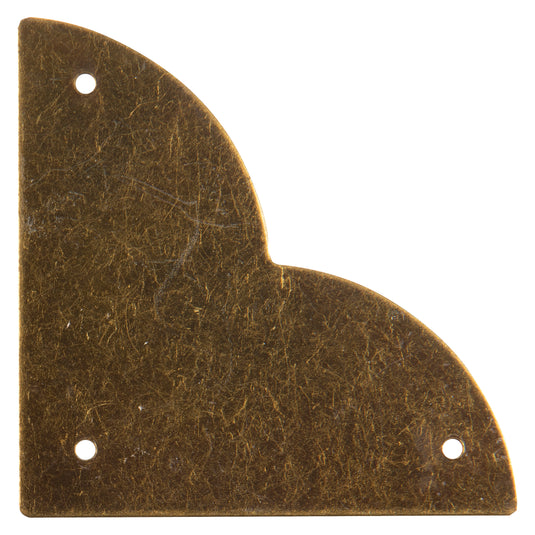 44793-38|Dritz Smooth Quatrefoil Corners, Large, Antique Brass, 4 pc