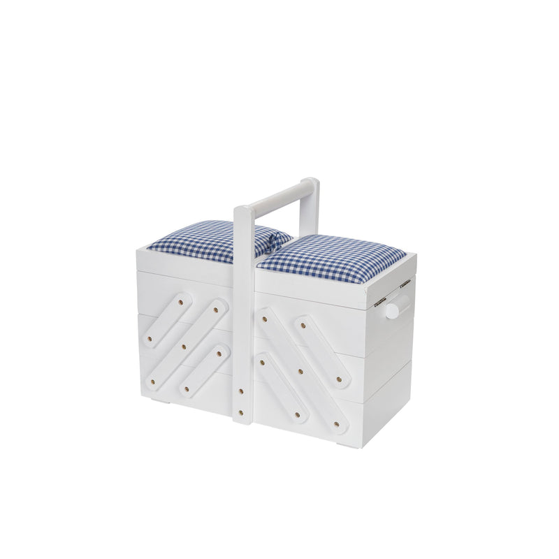 Cargue la imagen en el visor de la galería, 612578|Prym White Wood Sewing Box With Fabric