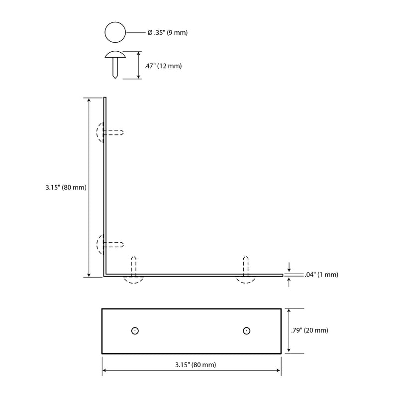 Load image into Gallery viewer, 44791-35|Dritz Smooth Right Angle Corners, Large, Brass, 4 pc