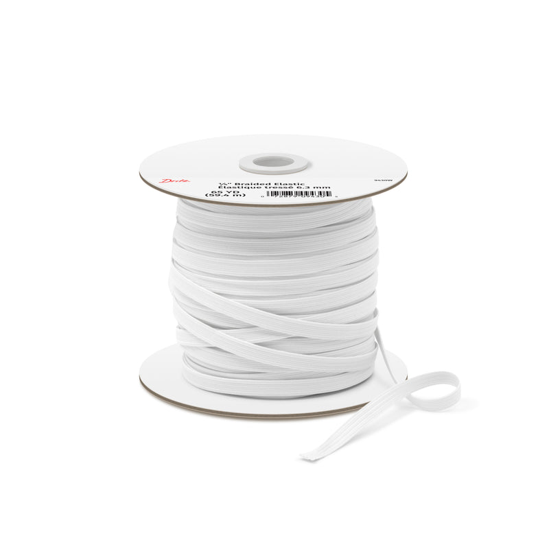 Cargue la imagen en el visor de la galería, 9430W|Dritz 1/4" White Braided Elastic, 65 yd