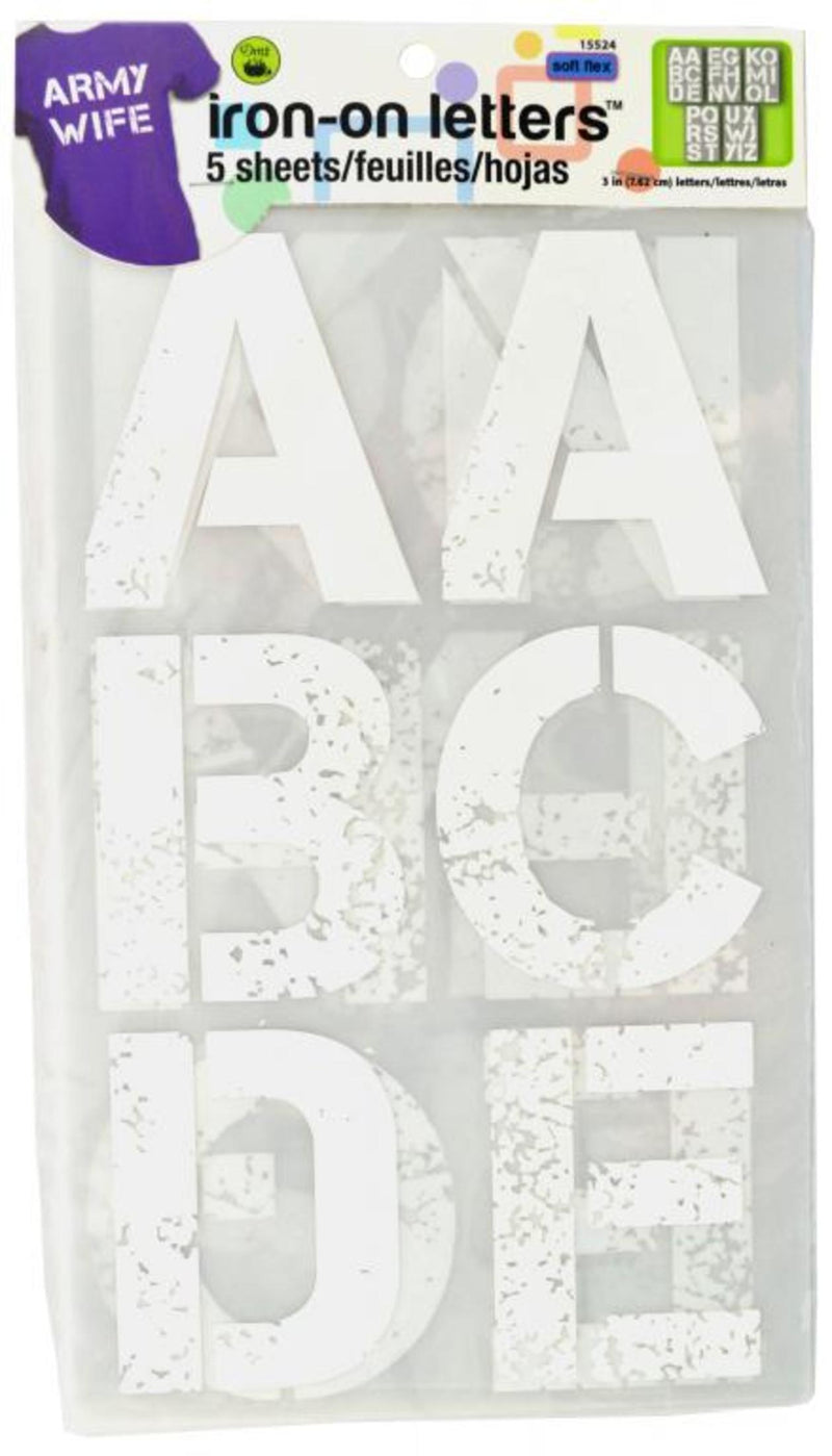 Load image into Gallery viewer, 15524|Dritz Soft Flex Iron-on Letters, 5 Sheets, White
