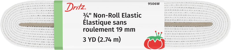 Cargue la imagen en el visor de la galería, 9506W|Dritz 3/4" Non-Roll Elastic, White, 3 yd