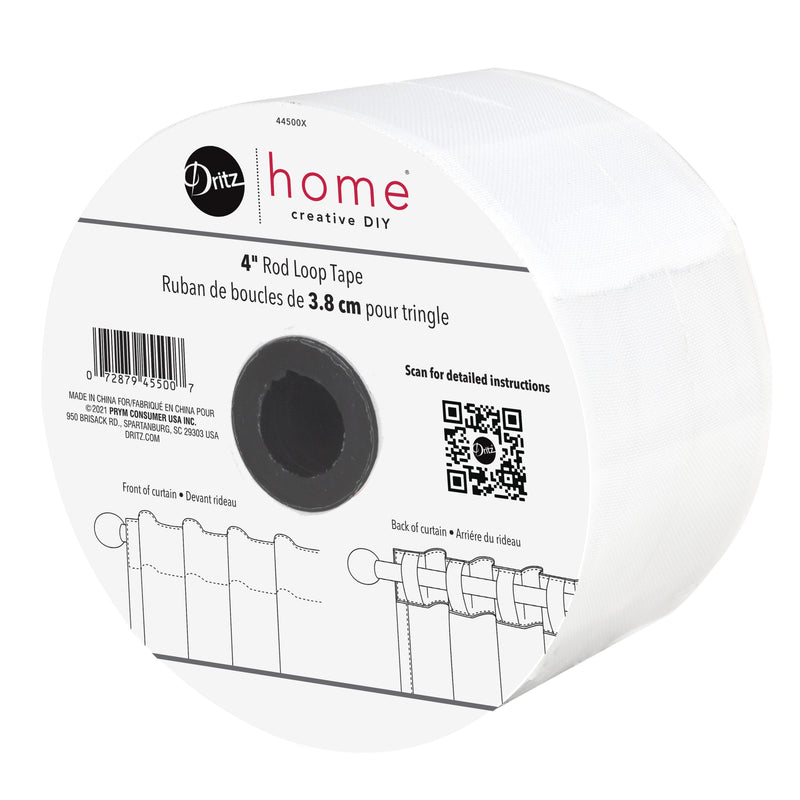 Load image into Gallery viewer, 44500X|Dritz 4" Rod Loop Tape, White, 30 yd