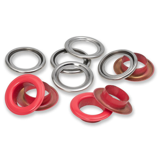 542562|Prym Eyelets with washers 14 mm red 15pc