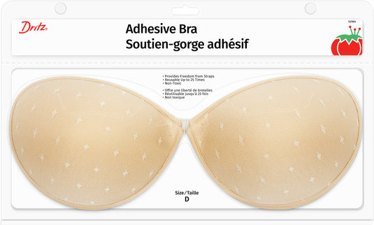 53104|Dritz Adhesive Bra, Beige, D Cup