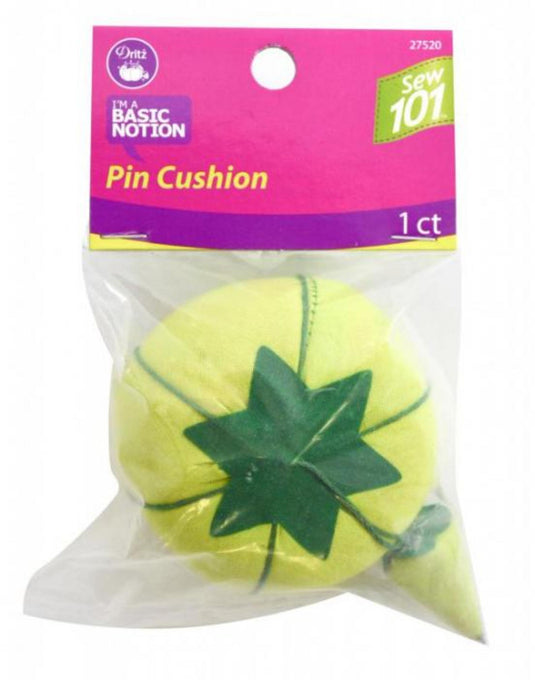 27520|Dritz Sew 101 Tomato Pin Cushion with Strawberry Emery, 2-3/4