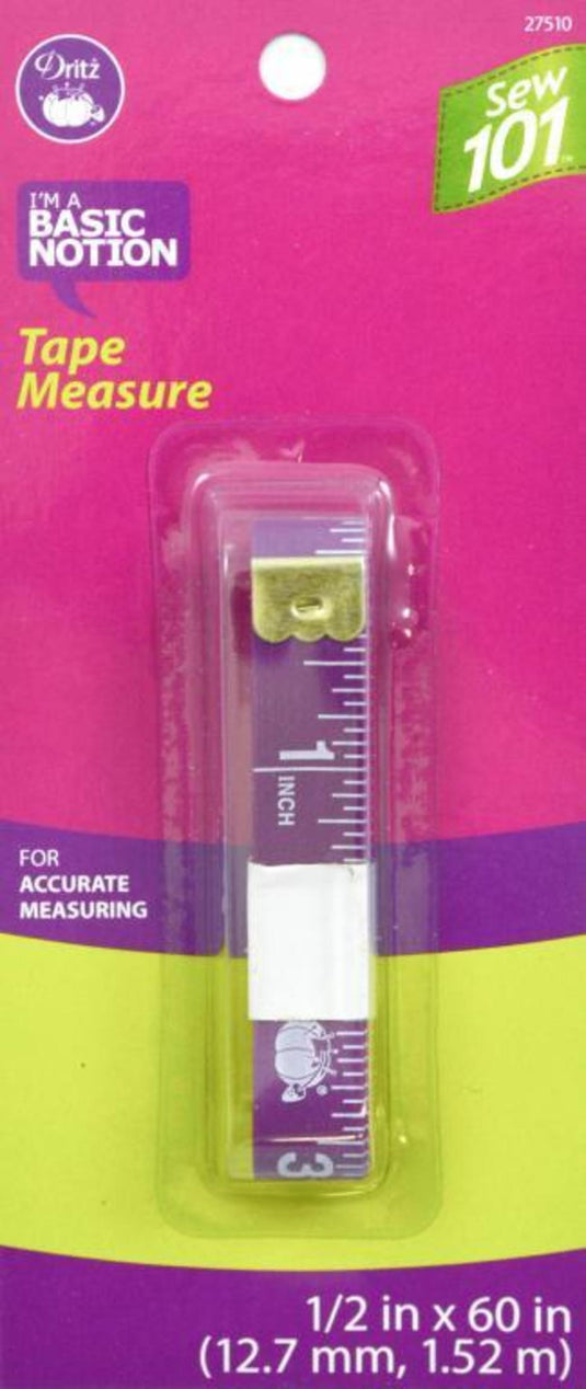 27510|Dritz Sew 101 Tape Measure, 1/2