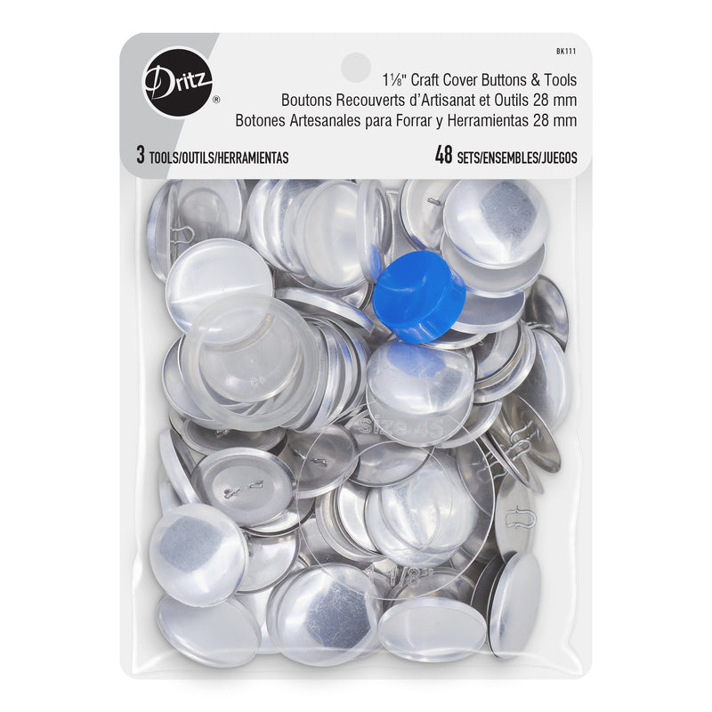 Load image into Gallery viewer, BK111|Dritz 1-1∕8" Craft Cover Buttons &amp; Tools, 48 Sets