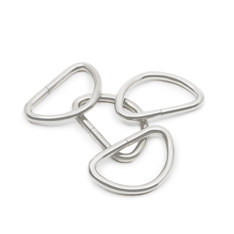 Load image into Gallery viewer, 117-34-65|Dritz 3/4" D-Rings, Nickel, 4 pc