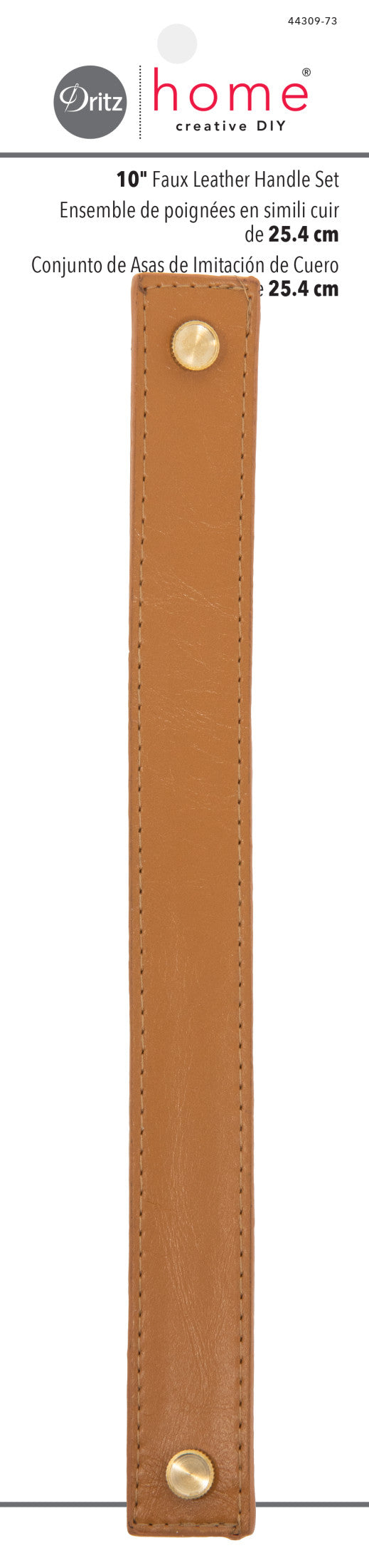 Load image into Gallery viewer, 44309-73|Dritz 10" Faux Leather Handle Set, Ocher Brown
