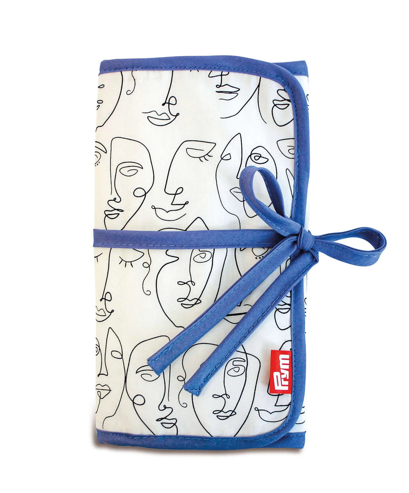 Load image into Gallery viewer, 612079|Prym Needle &amp; Crochet Hook Roll-Up Storage Case, Artistic Faces