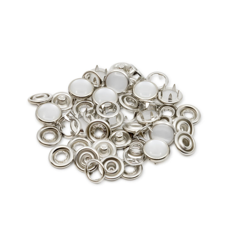 Load image into Gallery viewer, 25-R|Dritz 7/16" Pearl Snap Fasteners, 12 Sets, White