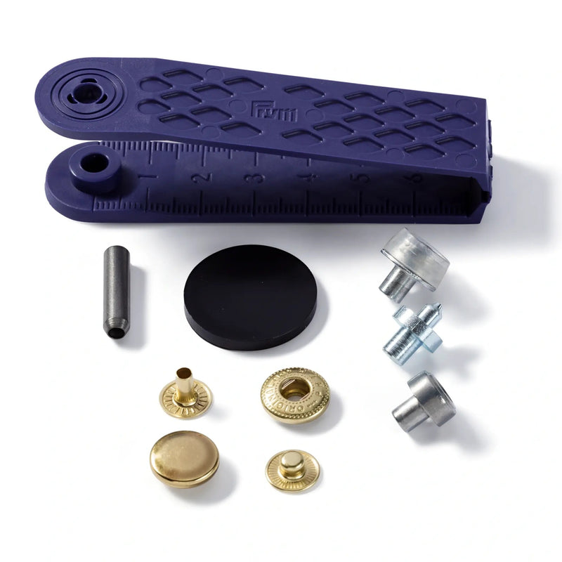 Load image into Gallery viewer, 390332|Prym ANORAK 12 mm gold with tools 10pc