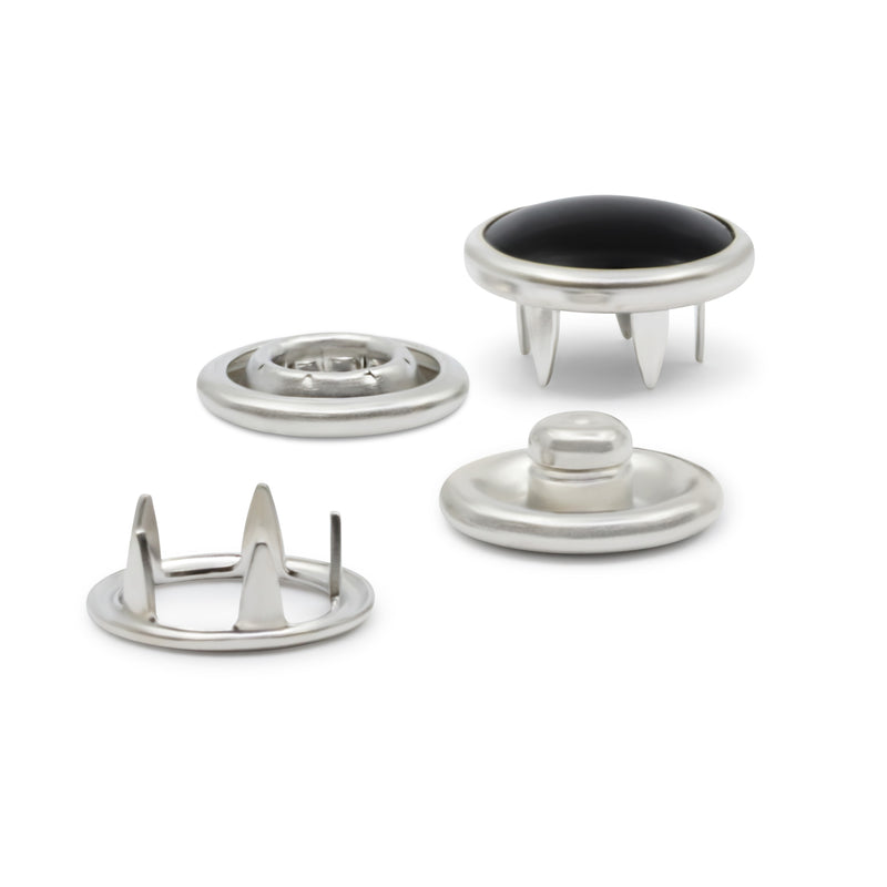 Load image into Gallery viewer, 25-13|Dritz 7/16" Pearl Snap Fasteners, 12 Sets, Black