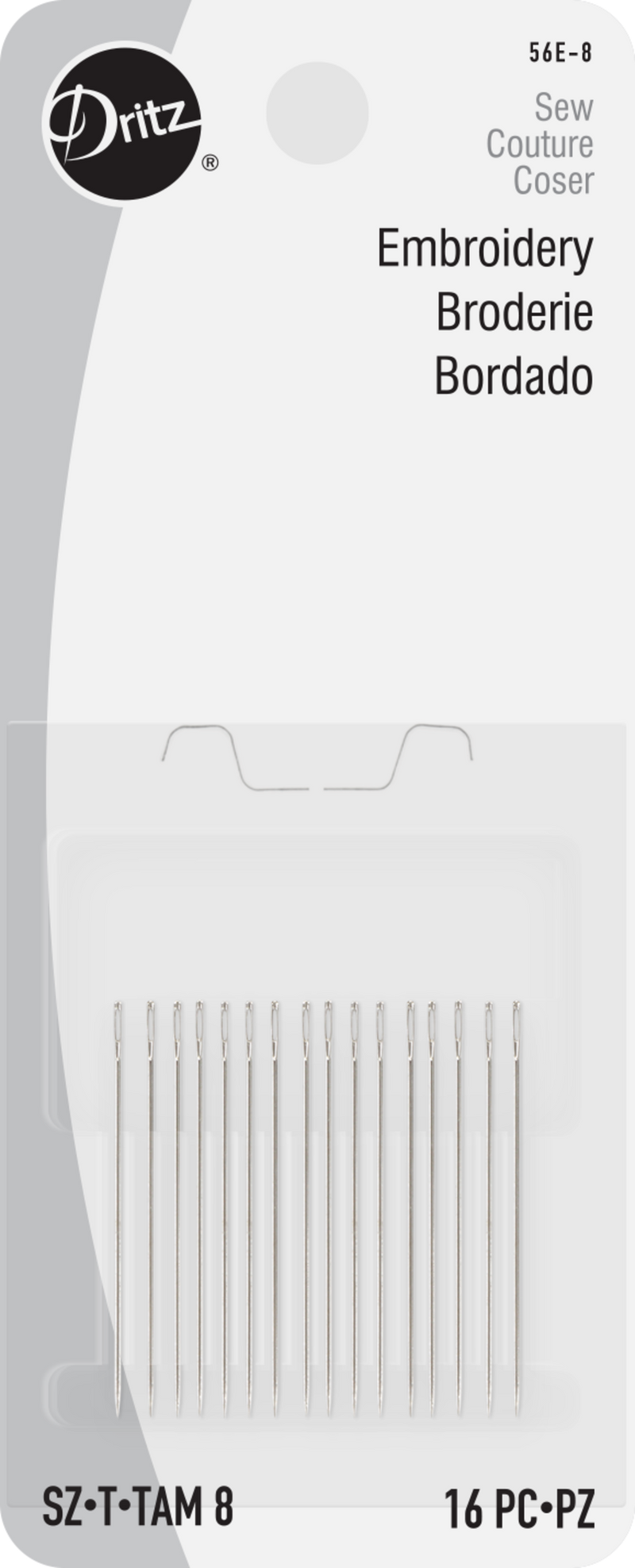 Cargue la imagen en el visor de la galería, 56E-8|Dritz Embroidery Hand Needles, Size 8, 16 pc
