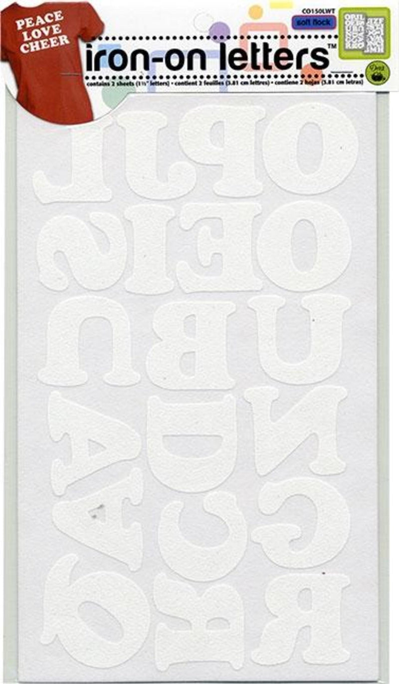 Load image into Gallery viewer, CO150LWT|Dritz Soft Flock Iron-On Letters, 1 Sheet, White