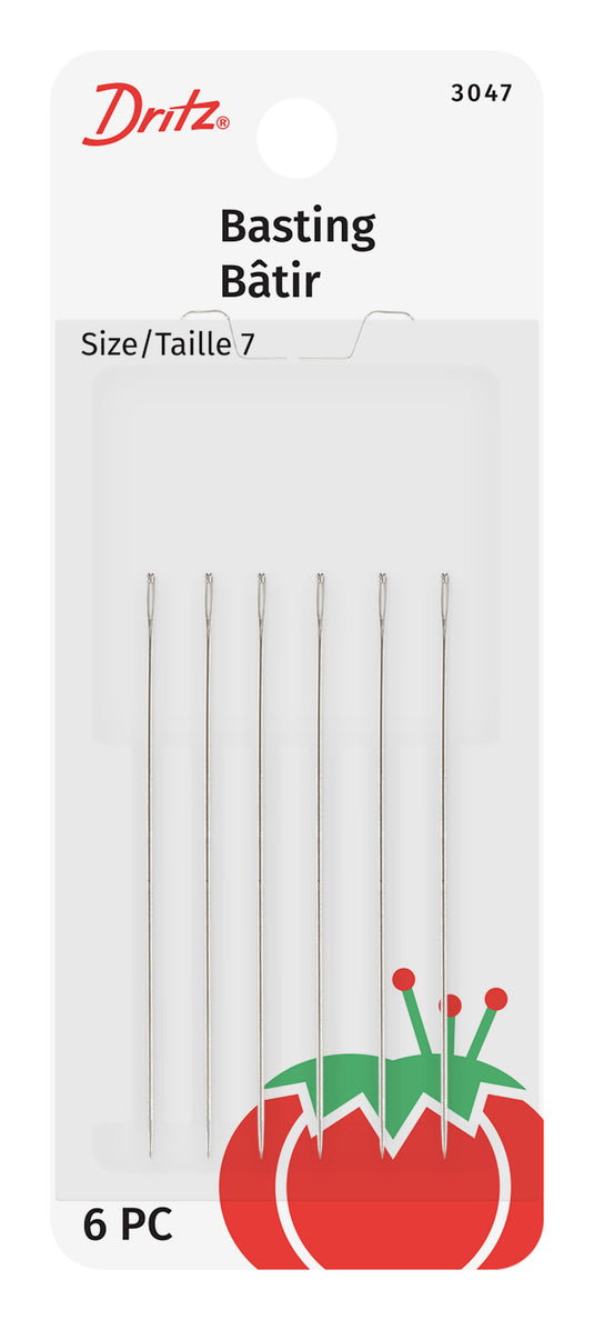 3047|Dritz Quilters Basting Needles, Size 7, 6 pc