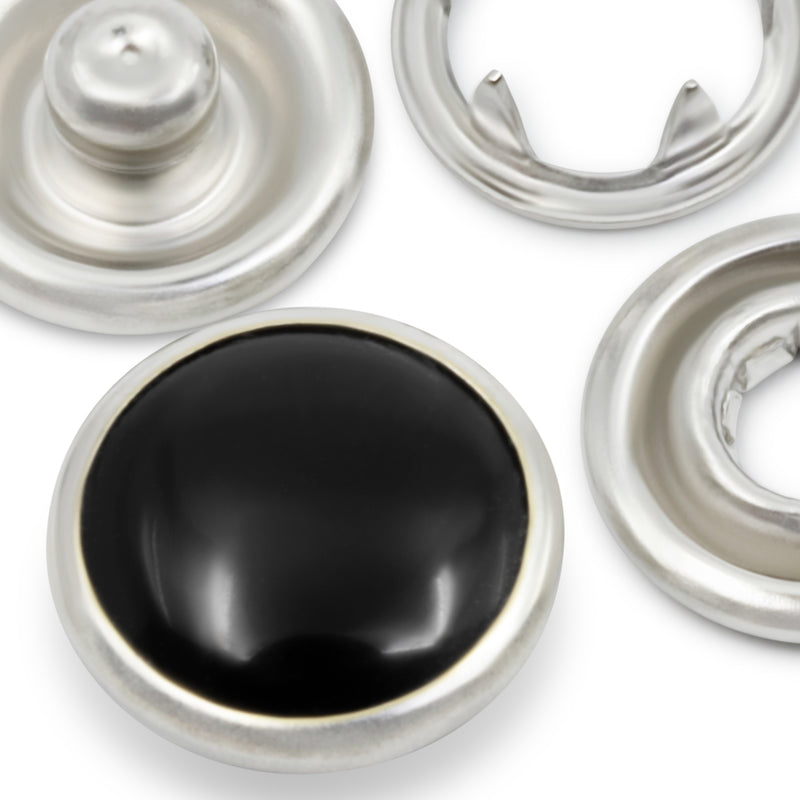 Load image into Gallery viewer, 25-13|Dritz 7/16" Pearl Snap Fasteners, 12 Sets, Black